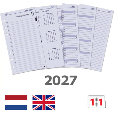 6211-27 170 x 95 mm Personal Journal recharge quotidiennement NL en 2027